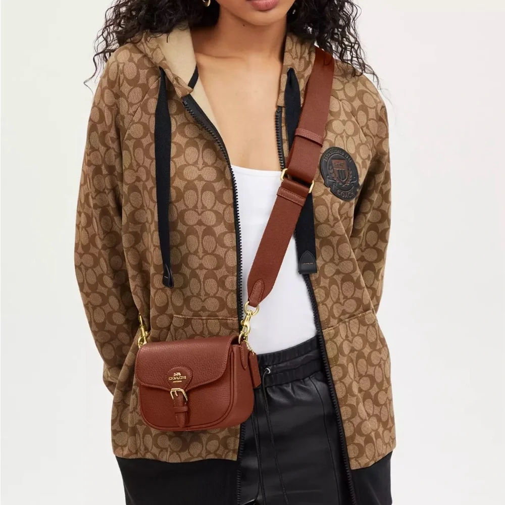 NWT COACH Amelia Small Leather Saddle Bag - Picture 6 of 6